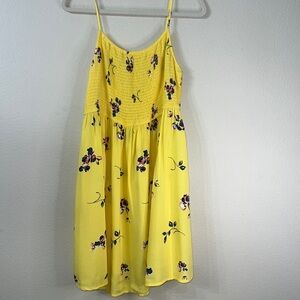 So yellow floral smocked dress. Size XXl EUC